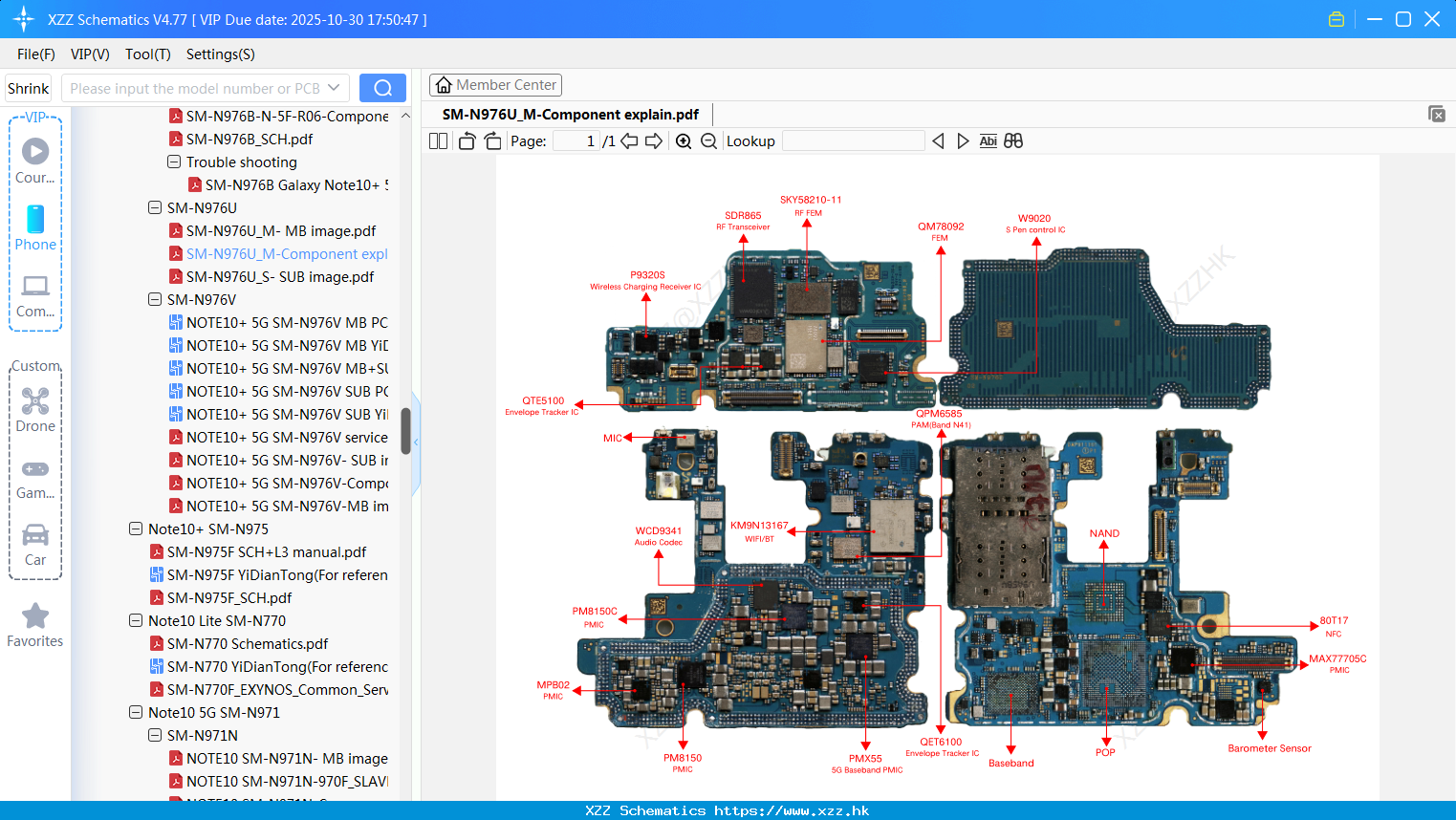 Samsung SM-N976U_M-Component Explain